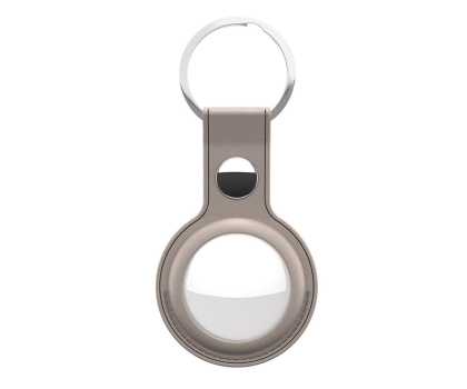 Akcesoria GSM i GPS KeyBudz AirTag Keyring skórzane etui ochronne do AirTag sandy beige IEOKBATSB